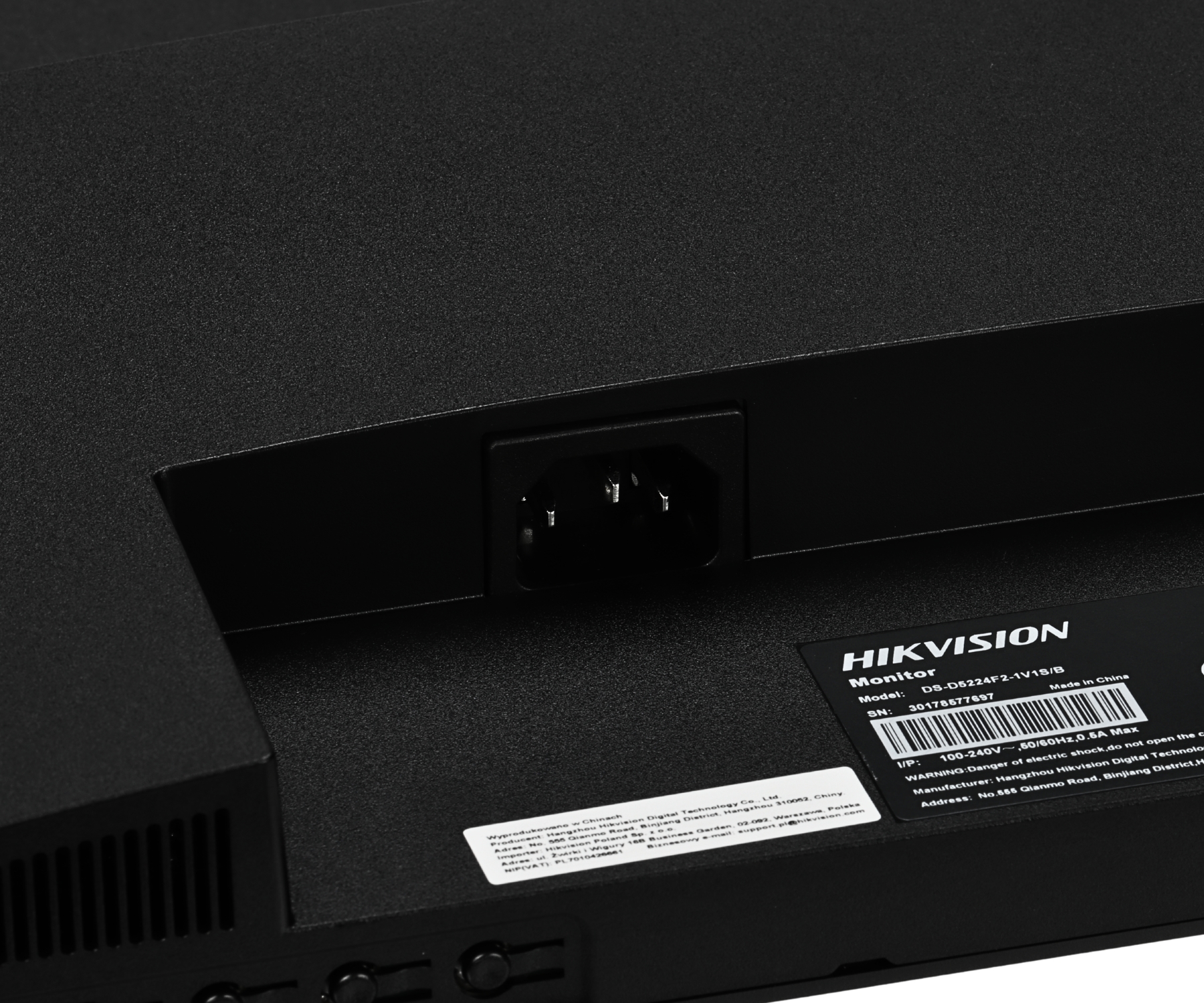 MONITOR HDMI, VGA, CVBS, AUDIO DS-D5224F2-1V1S/B 23.8" Hikvision-1954800