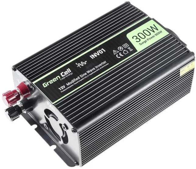 PRZETWORNICA NAPIĘCIA Green Cell 24V / 230V 300W/600W MODYFIKOWANA SINUSOIDA-1834139