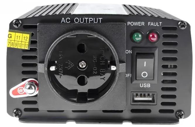 PRZETWORNICA NAPIĘCIA Green Cell 24V / 230V 300W/600W MODYFIKOWANA SINUSOIDA-1595455