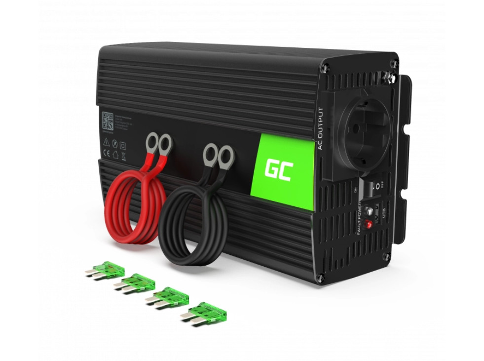 PRZETWORNICA NAPIĘCIA INWERTER Green Cell 12V / 230V 1000W/2000W CZYSTA SINUSOIDA INV09-1899563