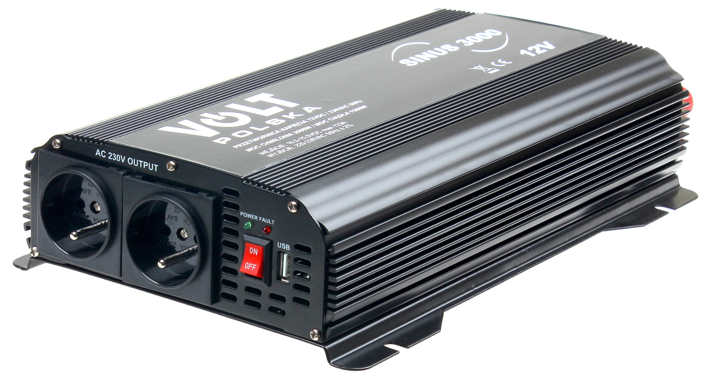PRZETWORNICA VOLT POLSKA SINUS 3000 12V / 230V 1500/3000W-1607723