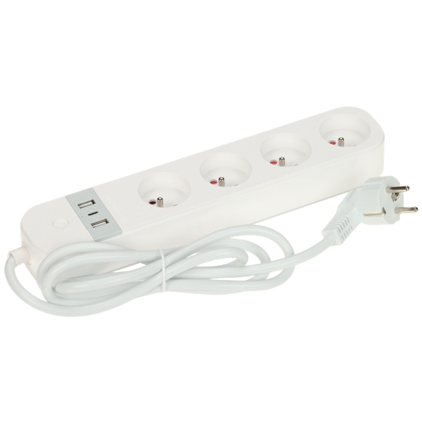 INTELIGENTNA LISTWA ZASILAJĄCA ATLO-WS95U-TUYA (4 GNIAZDA + 2 USB + 1 USB-C) Wi-Fi, Tuya Smart 1.5m-1973865