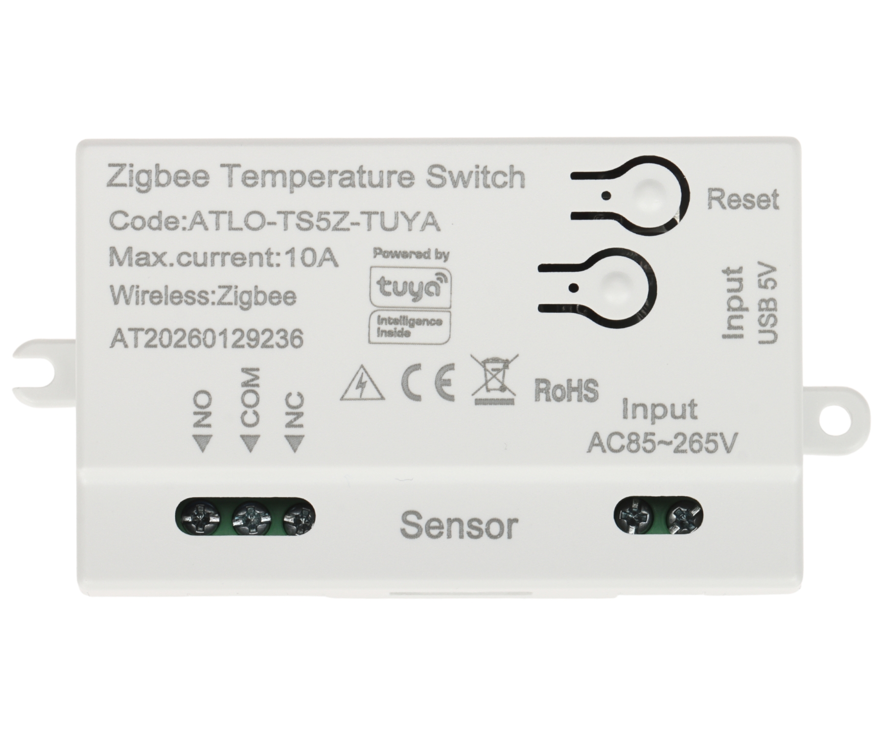 INTELIGENTNY PRZEŁĄCZNIK Z POMIAREM TEMPERATURY ATLO-TS5Z-TUYA ZigBee, Tuya Smart ATLO-1974163
