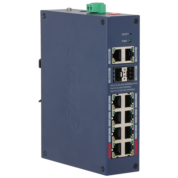 ZARZĄDZALNY SWITCH PRZEMYSŁOWY POE CHS4212-8GT-110 8-PORTOWY + 2X UPLINK + 2X SFP DAHUA-1868887