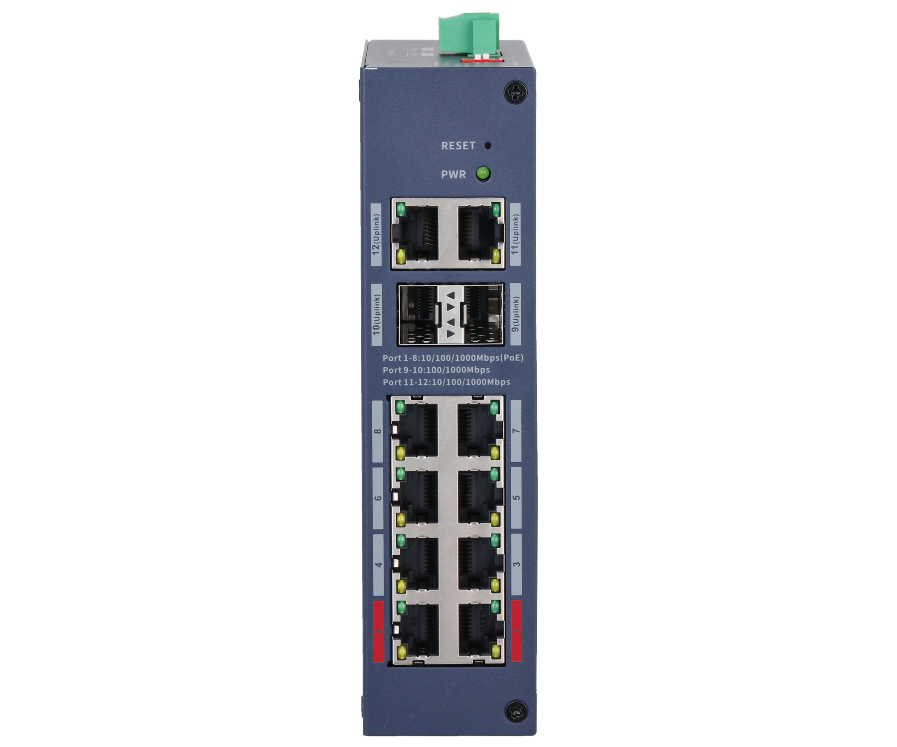 ZARZĄDZALNY SWITCH PRZEMYSŁOWY POE CHS4212-8GT-110 8-PORTOWY + 2X UPLINK + 2X SFP DAHUA-1868889