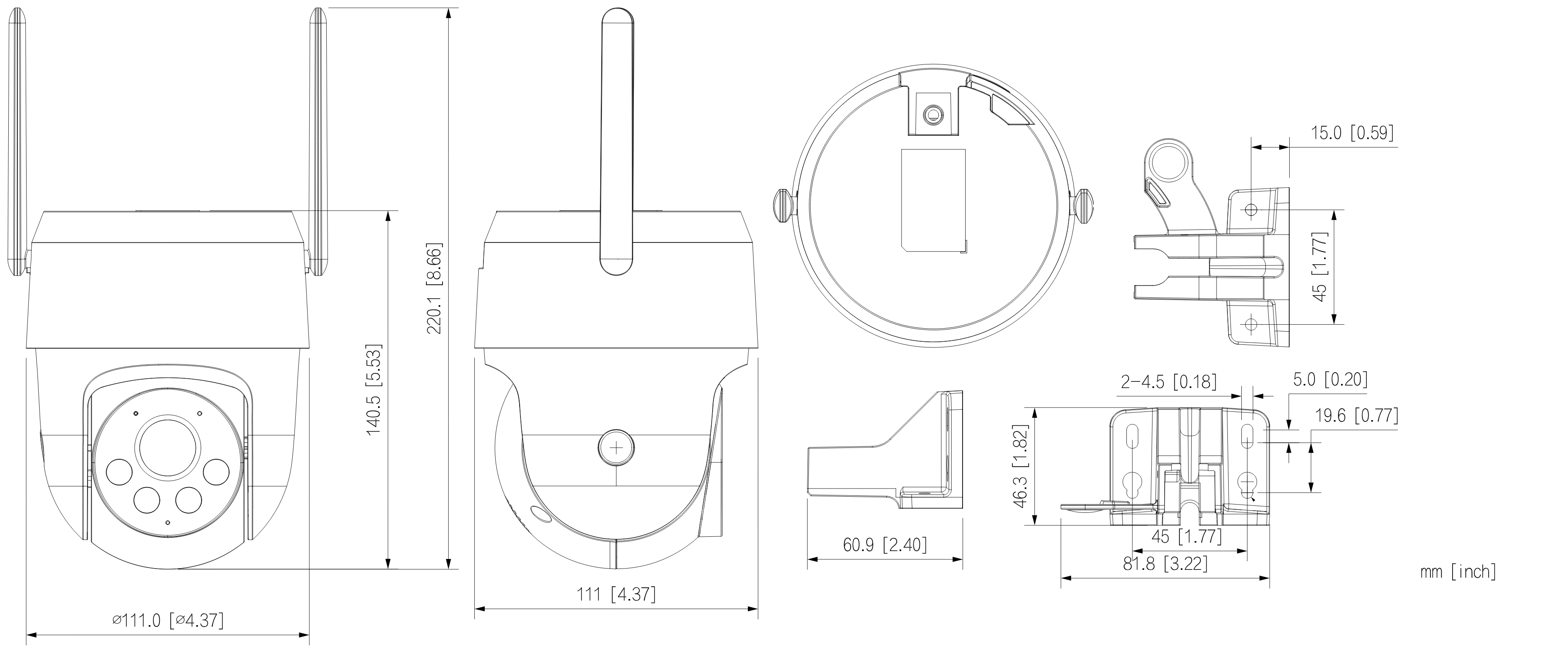 KAMERA IP SZYBKOOBROTOWA P5AS-PV Picoo A2 Wi-Fi 6 - 5Mpx 4mm DAHUA-1874119