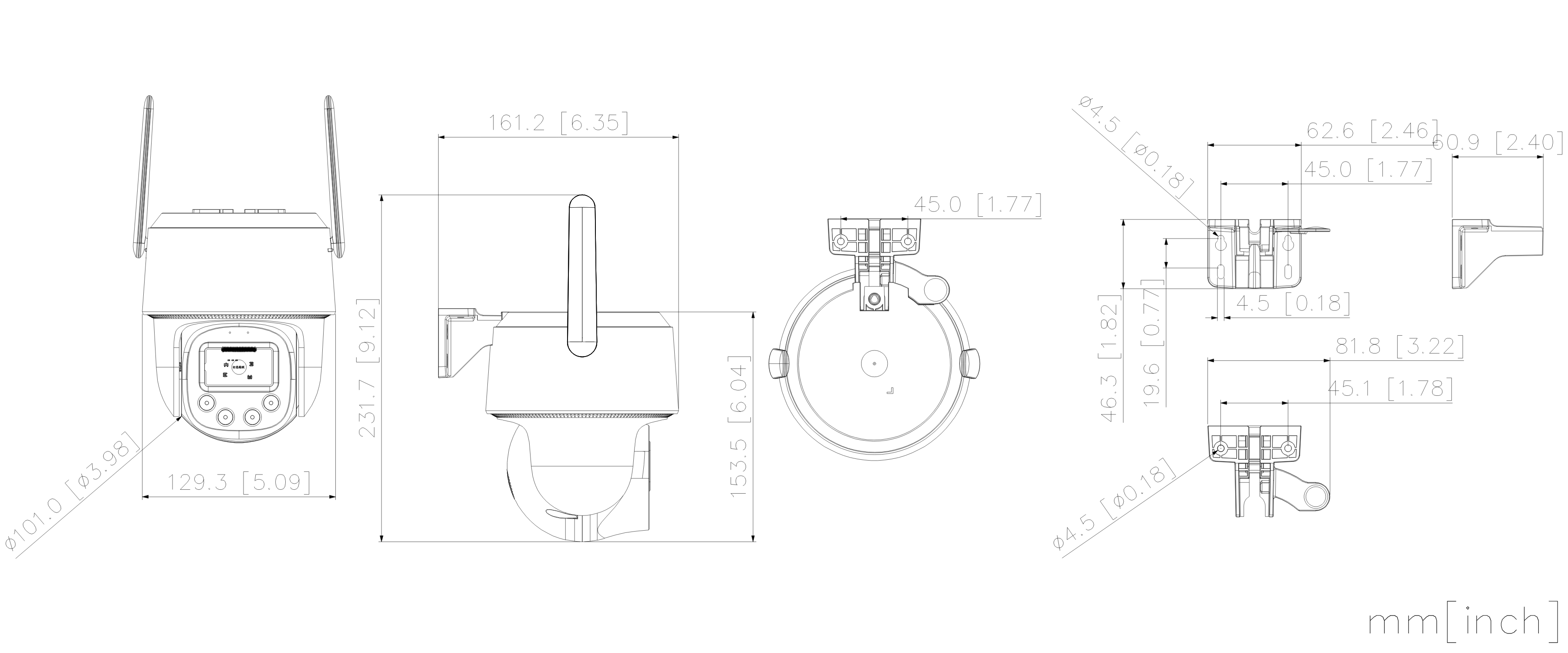 KAMERA IP SZYBKOOBROTOWA P8F-PV-0360B-PRO Picoo F1 Wi-Fi 6 - 8Mpx 3.6mm DAHUA-1938466