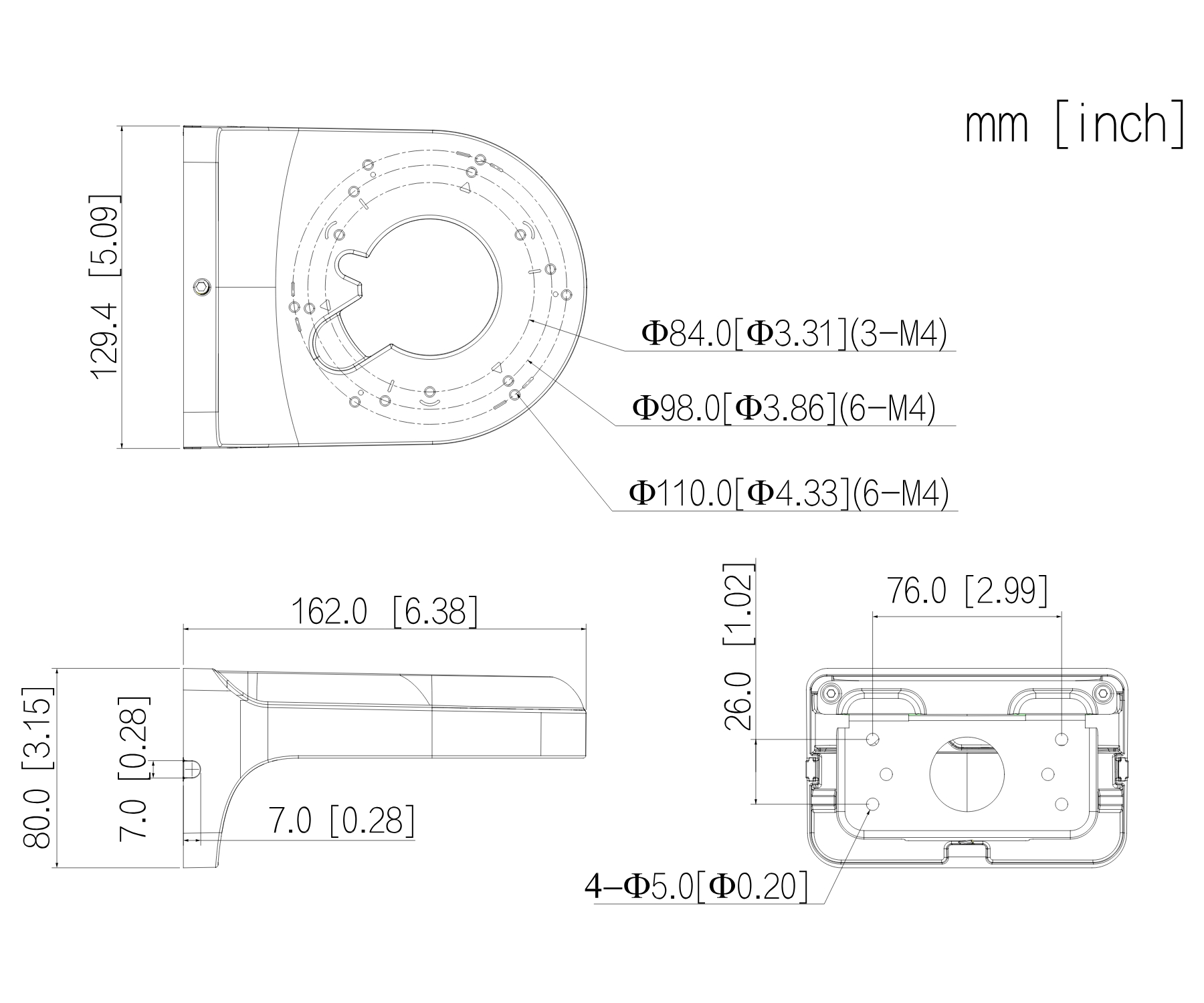 UCHWYT DO KAMER KULISTYCH PFB2203W DAHUA-1973794