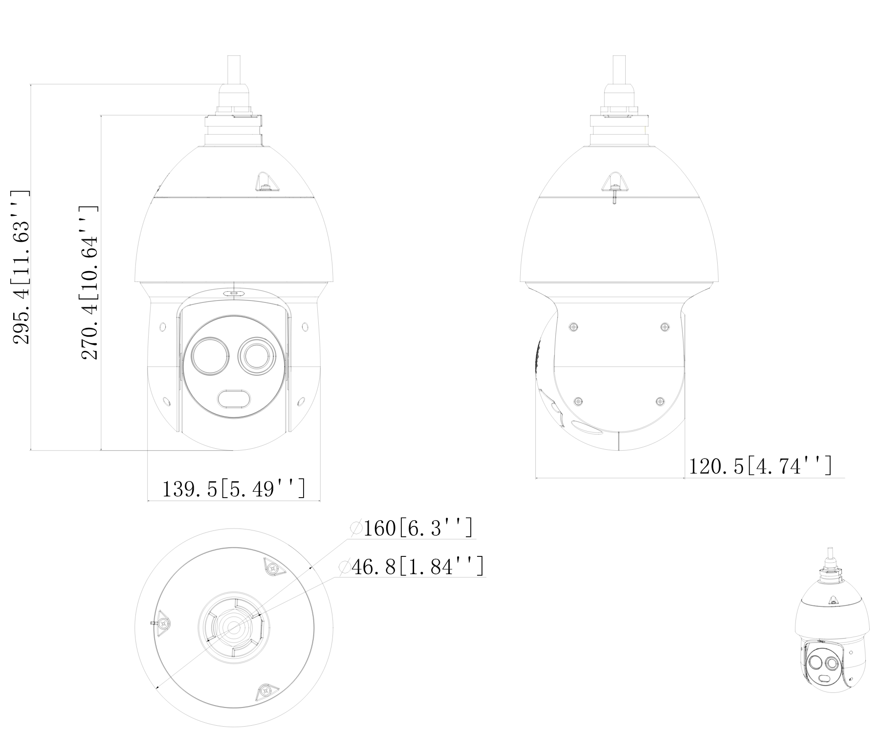 HYBRYDOWA KAMERA TERMOWIZYJNA IP TPC-SD2241-B3F4-DW-S2 3.5mm - 960p, - 4Mpx 4mm DAHUA-1951189