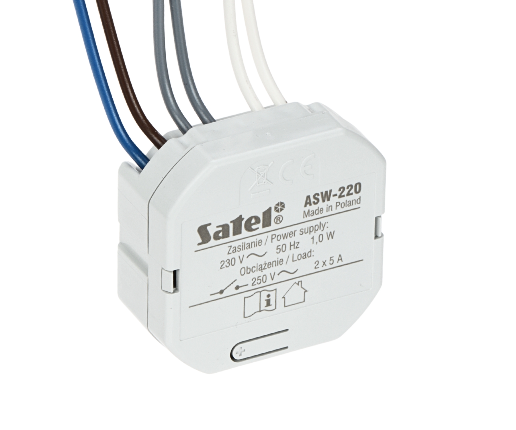 BEZPRZEWODOWY DWUKANAŁOWY STEROWNIK 230V AC ASW-220 (Smart 2-CH Relay) ABAX/ABAX2 SATEL-1971795