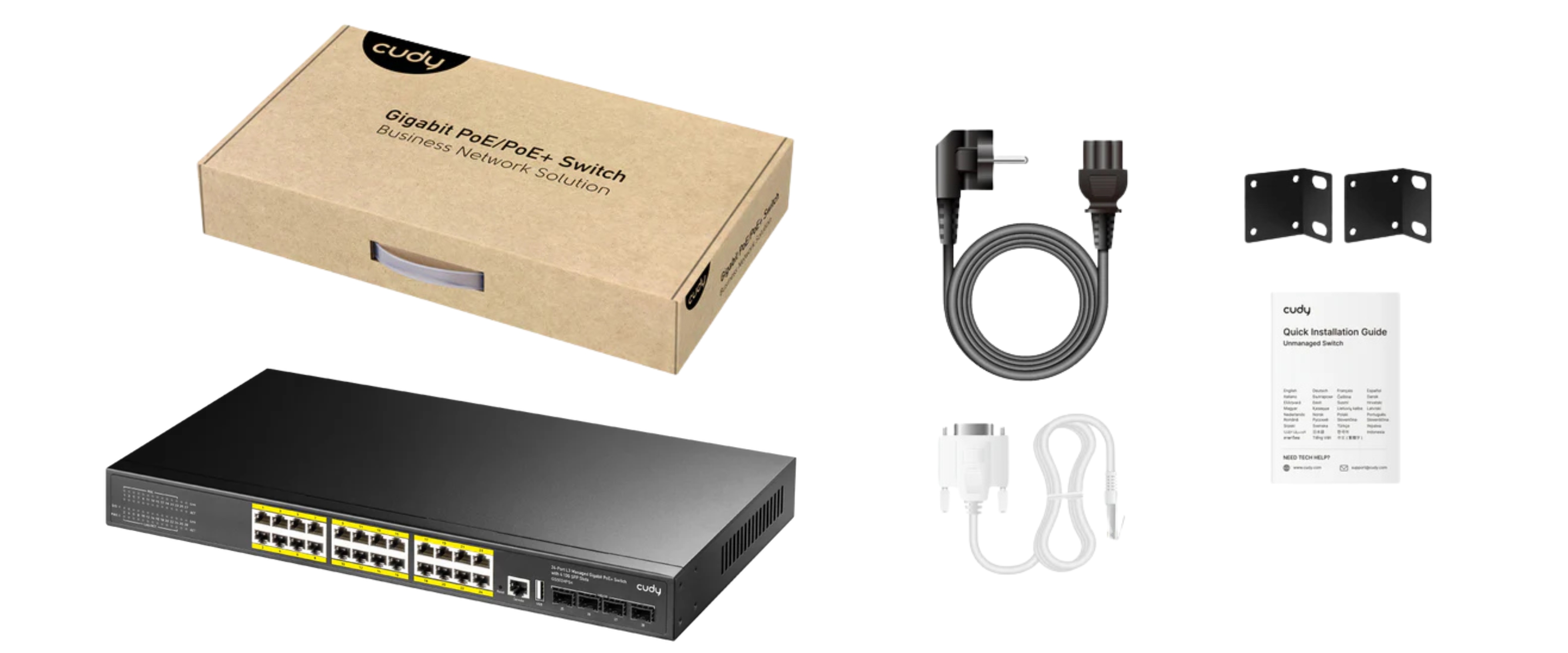 SWITCH POE GS5024PS4-400W 24-PORTOWY + 4X SFP+ CUDY-1938100