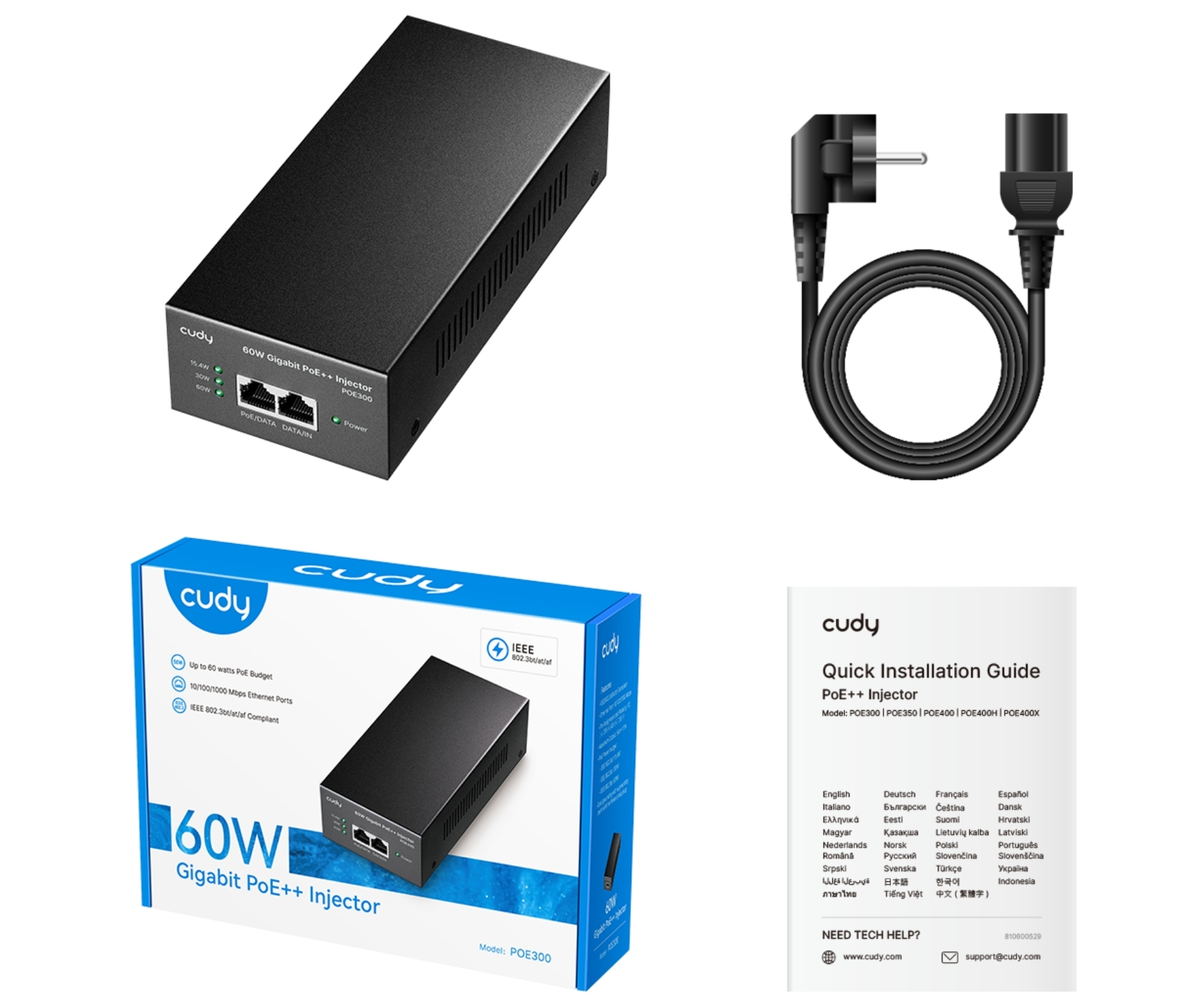 ZASILACZ POE POE300 60W CUDY-1985682