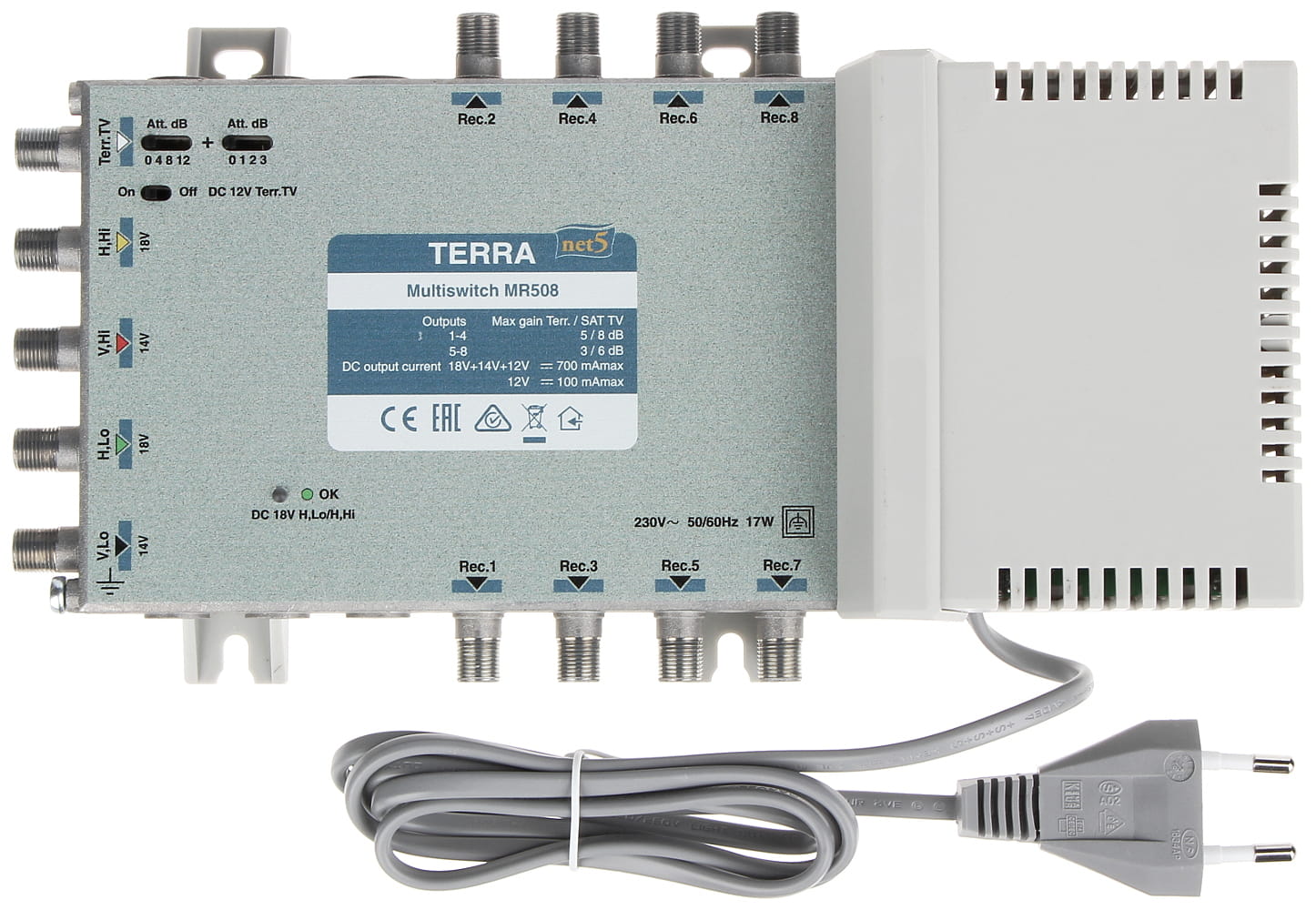 MULTISWITCH MR-508 5 WEJŚĆ/8 WYJŚĆ TERRA-919898