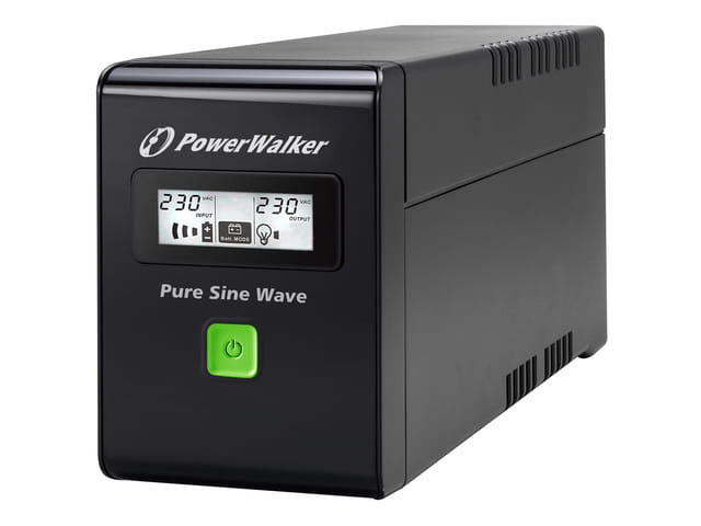 UPS POWERWALKER LINE-INTERACTIVE 800VA 3X IEC 230V, PURE SINE WAVE, RJ11/45 IN/OUT, USB, LCD-1151379